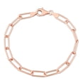 thumbnail image 1 of AMOUR 5mm Paperclip Chain Bracelet In Rose Plated Sterling Silver, 7.5 In, 1 of 1