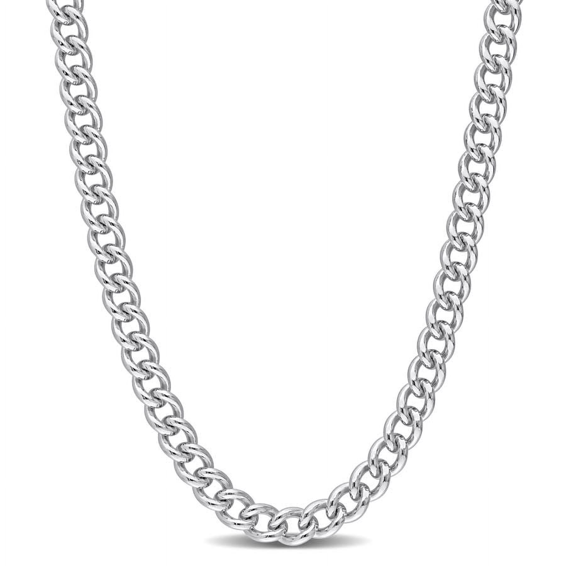 AMOUR 6.5mm Curb Link Chain Necklace In Sterling Silver, 20 In