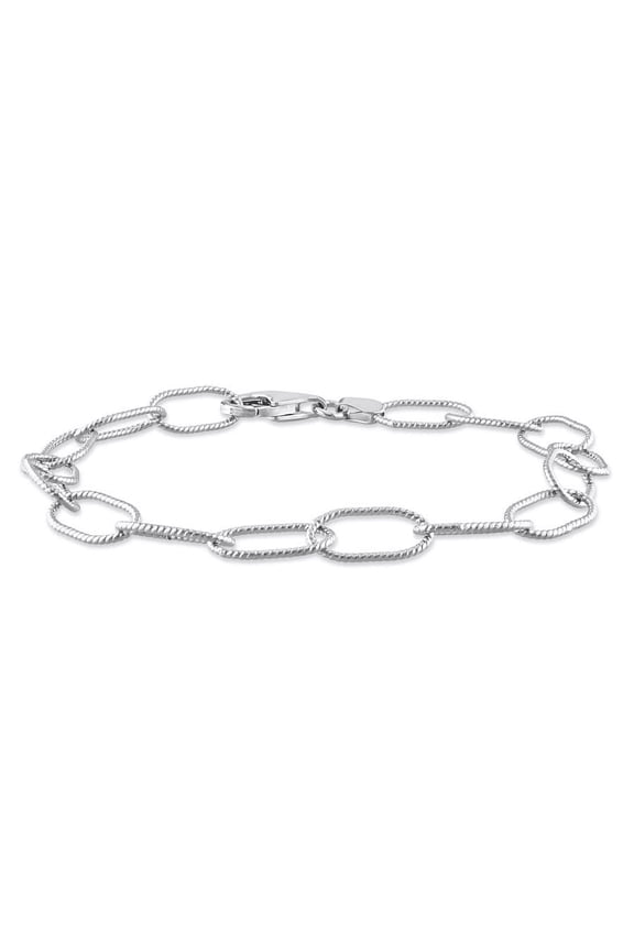 6.5mm Rolo Chain Link Bracelet In Sterling Silver, 9 In