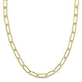 thumbnail image 1 of AMOUR 6mm Paperclip Chain Necklace In Yellow Plated Sterling Silver, 16 In, 1 of 1
