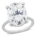 thumbnail image 1 of AMOUR 8 1/10 CT DEW Oval Created Moissanite Engagement Ring In 10K White Gold, 1 of 1