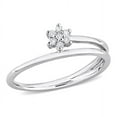 thumbnail image 1 of AMOUR Diamond Accent Floral Promise Ring In Sterling Silver, 1 of 1