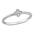 thumbnail image 1 of AMOUR Diamond Accent Floral Promise Ring In Sterling Silver, 1 of 1