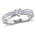 thumbnail image 1 of AMOUR Diamond and Created White Sapphire Heart Ring In Sterling Silver, 1 of 1