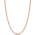 thumbnail image 1 of AMOUR Double Curb Link Chain Necklace In Rose Plated Sterling Silver, 20 In, 1 of 1