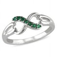 thumbnail image 1 of AMOUR Emerald Accent Infinity Ring In Sterling Silver, 1 of 1