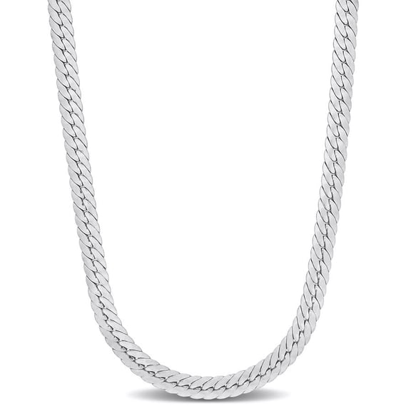 AMOUR Herringbone Chain Necklace In Sterling Silver, 18 In