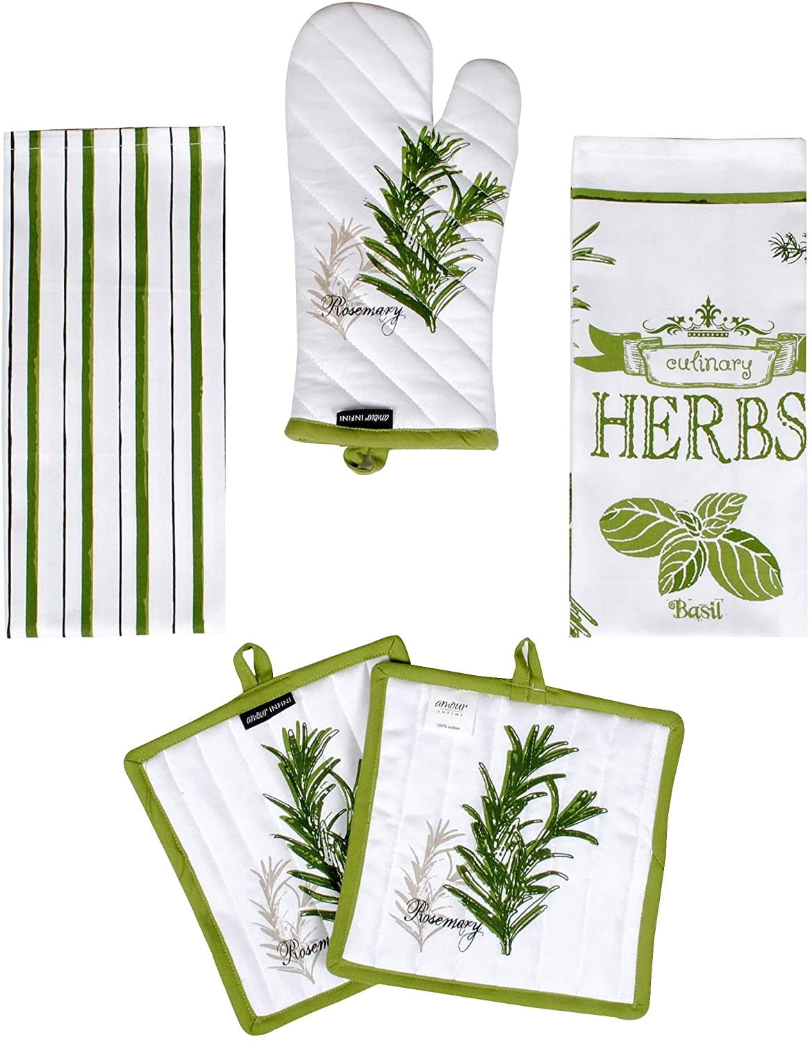 AMOUR INFINI Double Stripe Pot Holders Heat Resistant - View #3