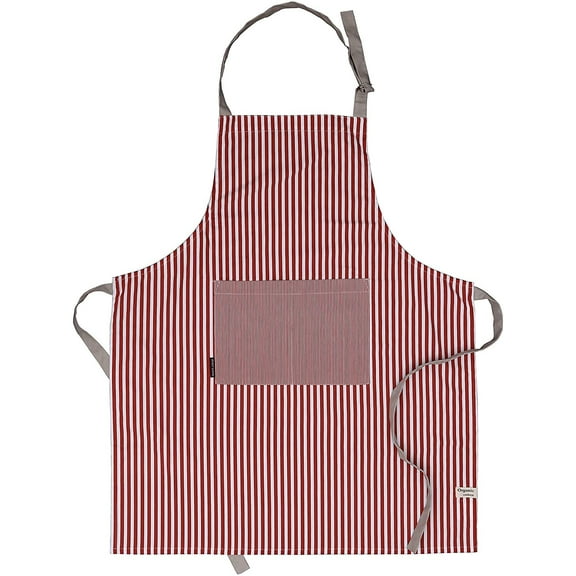 AMOUR INFINI Aprons for Women Adjustable Strap with Waist Ties Aprons for Baking, Cooking, Gardening Cotton Washable & Reusable Apron (27.5 x 33 Inches - Rust)