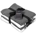 thumbnail image 1 of AMOUR INFINI Kitchen Towels 2 Stripe + 2 Waffle Super Soft and Absorbent Kitchen Towels Perfect for Kitchen Cleaning and Drying Dishes Pack of 4 Washable Tea Towels (28x20 Inch - Black), 1 of 6