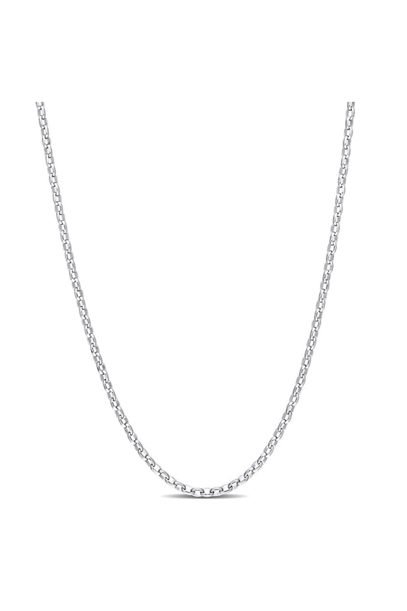 Rolo Chain Necklace In Sterling Silver, 18 In