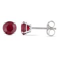 thumbnail image 1 of AMOUR Ruby Stud Earrings In 14K White Gold, 1 of 1