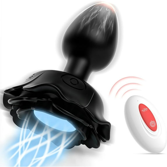 AMOVIBE LED Vibrating Butt Plug with 10 Colors & Vibration Settings, Anal Sex Toys Vibrator Women Sex Toy Anal Vibrators Adult Toys for Men&Women,Adult Sex Toys