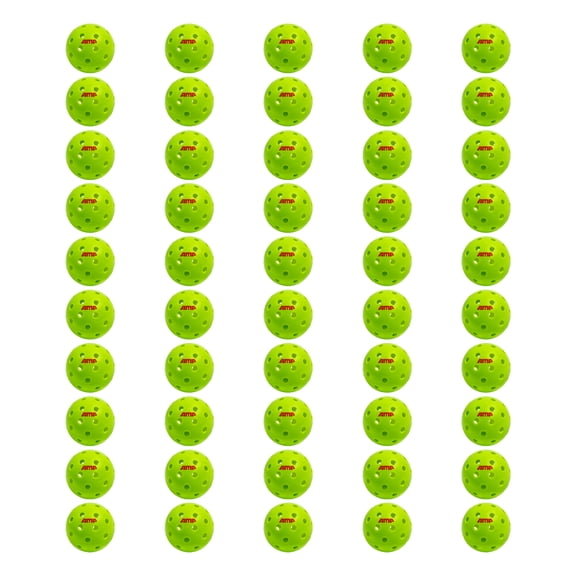 AMP Easy Rally 40 Outdoor Pickleballs, 50 Pack, 40-Hole, Neon Yellow-Green