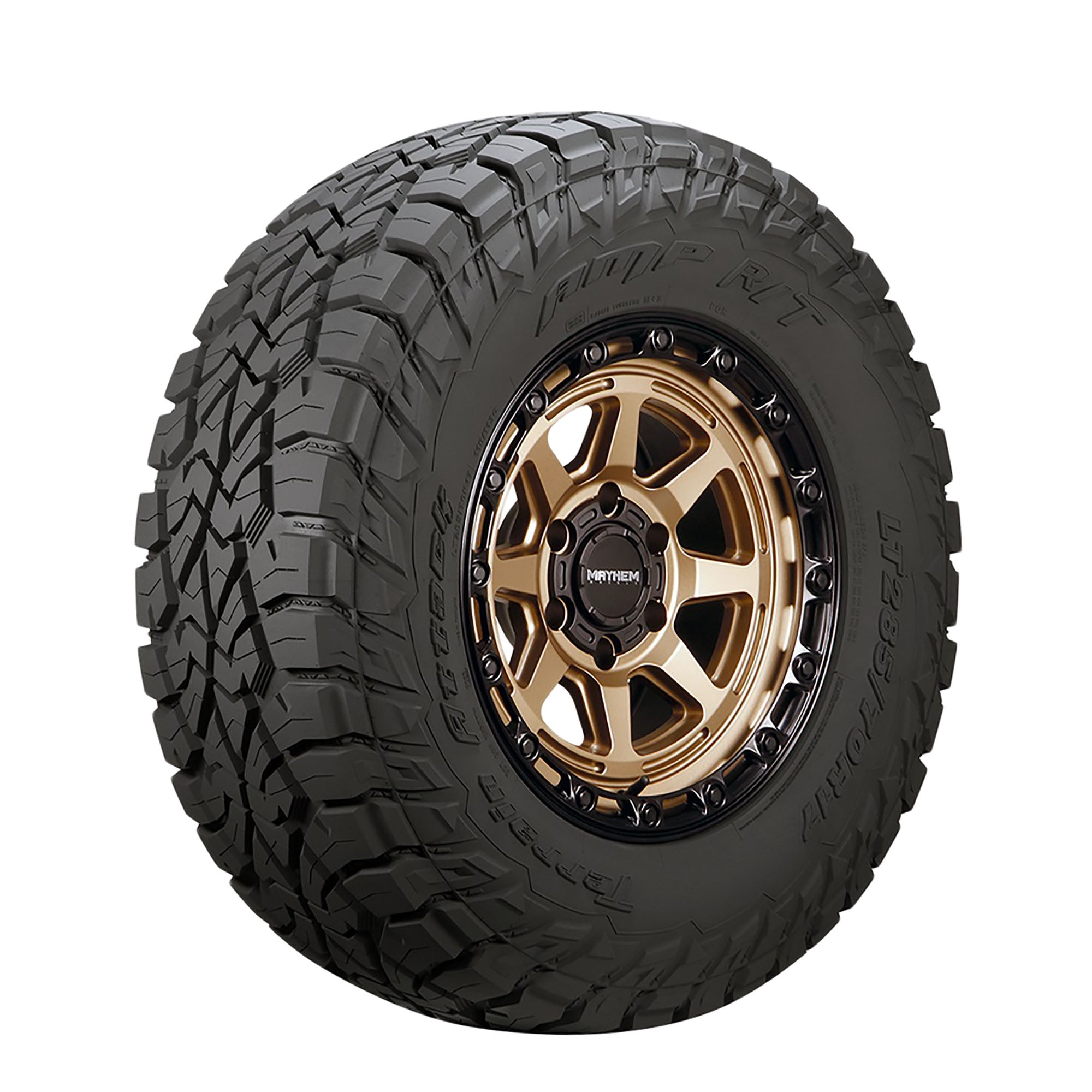 【AMP Terrain master M/T 33X12.50R22LT 10PR】夏タイヤ【DBL.G GG 22インチ 10J5HPCD150+30】バリ溝 ランクル タンドラ等　(VTL490MS)クレジットカード QRコード決済可能 Free Shipping! AMP Mud Terrain Attack M/T A LT, All Season, Light