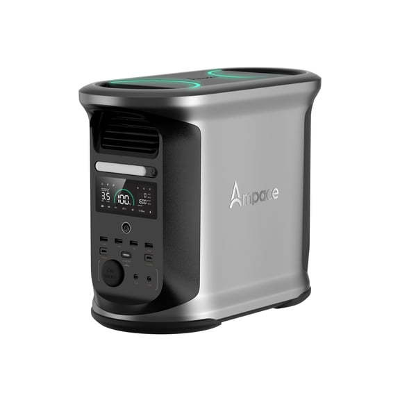 AMPACE Andes 1500 Portable Power Station | 1462Wh | 2400W AC Outlets | Home Backup & Solar Generator for Camping, Emergencies