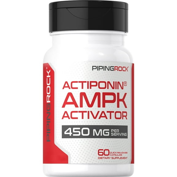 AMPK Metabolic Activator 450 mg | 60 Capsules | Actiponin Supplement | Gynostemma Pentaphyllum Extract | Non-GMO, Gluten Free | By Piping Rock