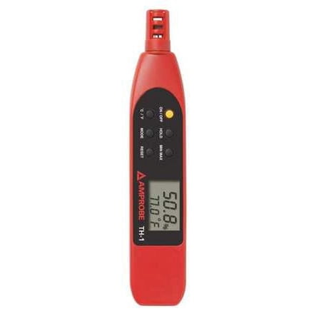 AMPROBE TH-1 Temp/Humdty Mtr,0 to 100 per Rel Hum Rng