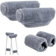 thumbnail image 1 of AMQTSLM 4Pcs Fluffy Crutches Padding, Universal Crutch Pads for Armpits and Hand Grips, Machine Washable Crutch Cushions, Comfort Fit for Adults, Gray, 1 of 7