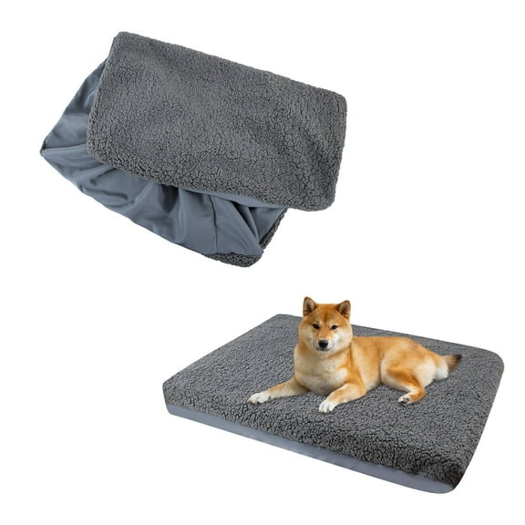 AMQTSLM Dog Bed Cover, Soft Plush Dog Bed Covers Replacement Washable, Waterproof & Removable Pet Bed External Cover, 44 x 32 inches, Cover Only