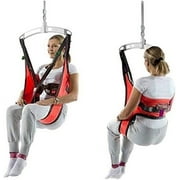 AMQTSLM Hoyer Lift Sling,Commode Patient Lift Slings Medical Transfer Sling for Patients Shower Bath,200-500lb capacity,Lift Sling for Elderly Bariatric, Red