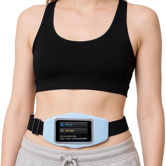 AMQTSLM Insulin Pump Belt, No-Bounce Insulin Pump Holder for Diabetic T1D, Adjustable Diabetic Band Accessories, Diabetic Supplies, Blue