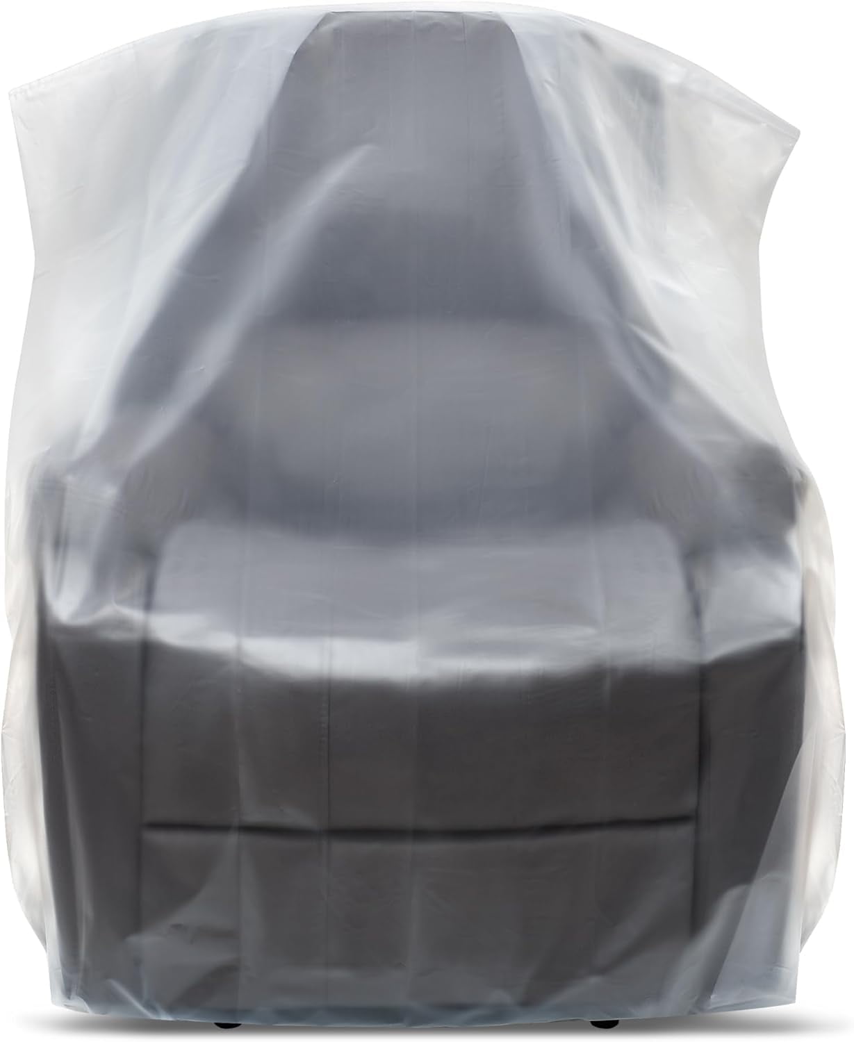 AMQTSLM Plastic Chair Covers, Chair Protector Slipcovers for Moving Storage, Waterproof & Dustproof Clear Chair Cover Protectors for Armchair or Recliner, 65 x 42 x 34 inch