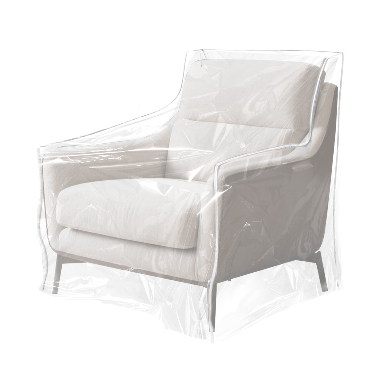 AMQTSLM Plastic Furniture Cover, 1.5mm Thickened Plastic Armchair ...