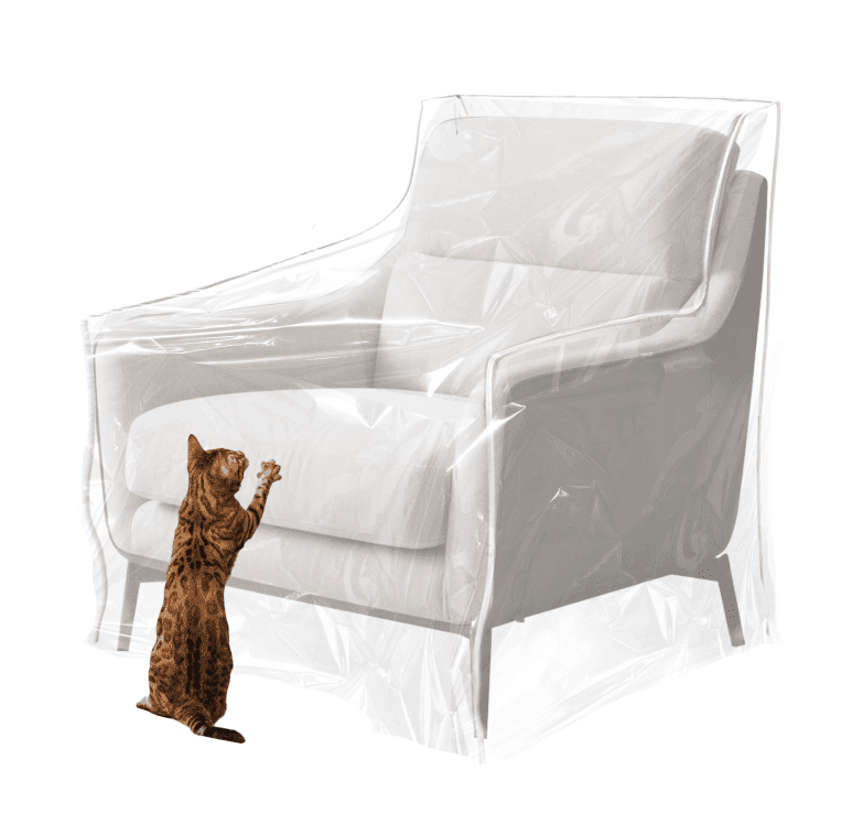AMQTSLM Plastic Furniture Cover, 1.5mm Thickened Plastic Armchair ...