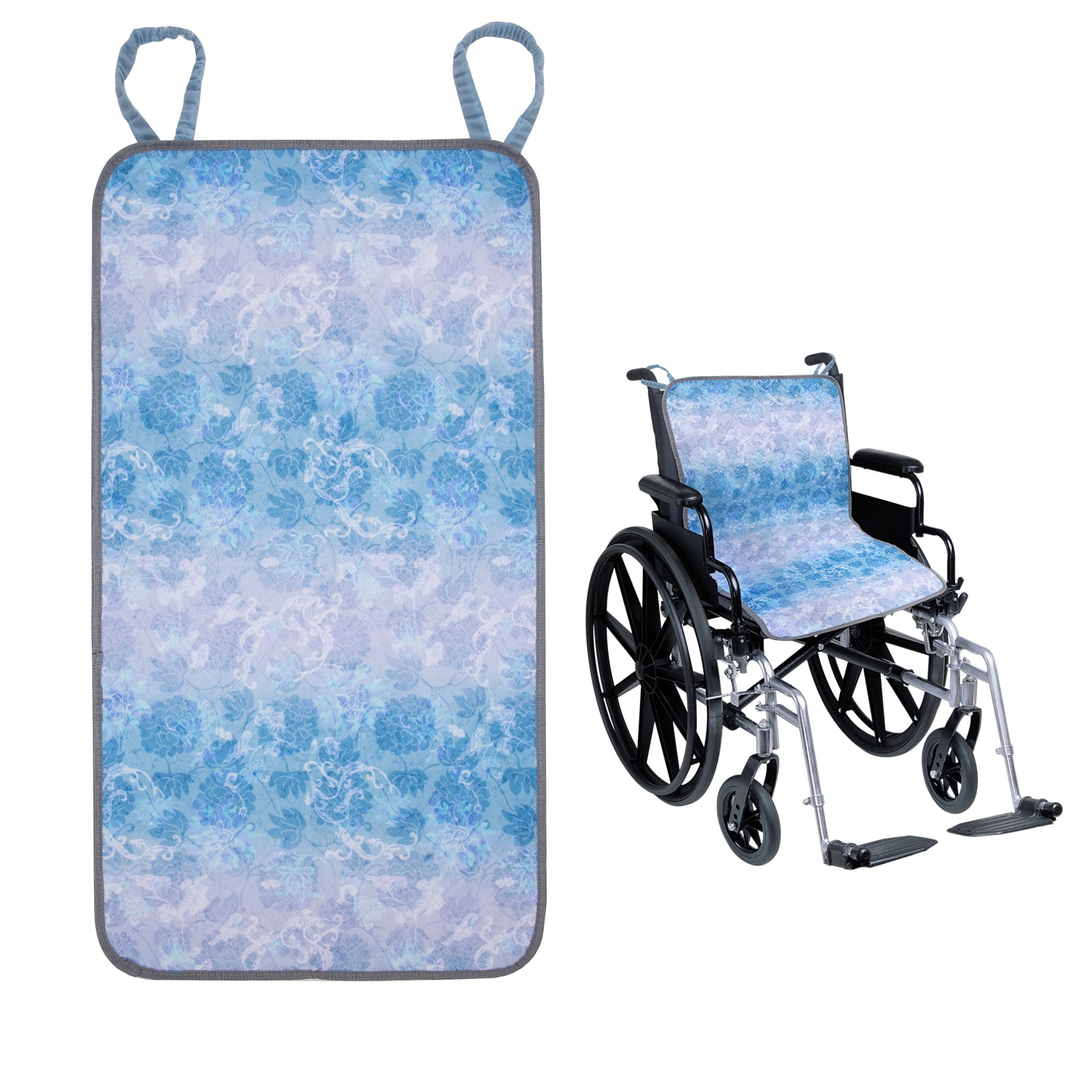 AMQTSLM Wheelchair Highly Absorbent Incontinence Pad for Elderly, 4-Layer Waterproof and Reusable Seat Pad with Two Loop Handles, 35.5 x 18.9 inches