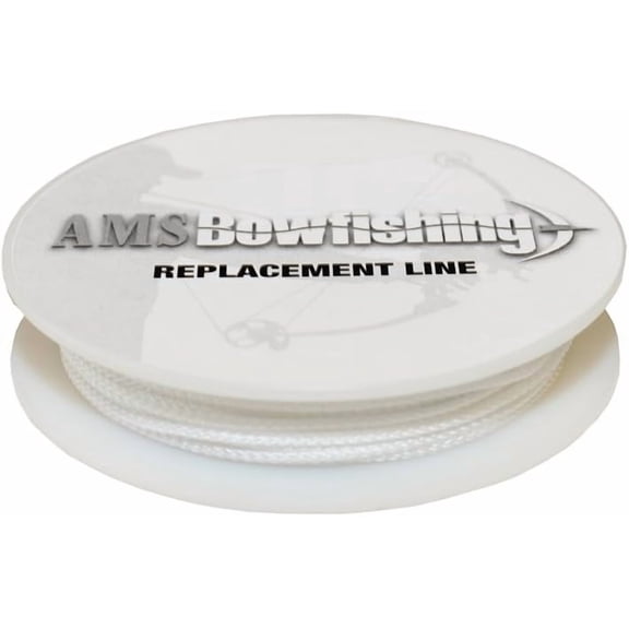 AMS Bowfishing 350 Pound Braided Spectra Line - White - Made in The USA
