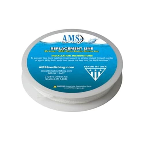 AMS Bowfishing 350 Pound Braided Spectra Line - 35 Yards - White - Made in The USA AMS Bowfishing Line - 50yrds - 200lbs - Yellow - L20-50-YEL | eBay