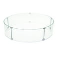 thumbnail image 1 of AMS Fireplace 23" Round Fire Pit Glass Wind Guard | Clear Tempered Glass Flame Protective Pane. Wind Resistant with Aluminum Corner Bracket and Rubber Feet, 1 of 15