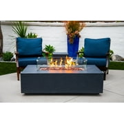 AMS Fireplace - Chelsea - 55" Rectangular Natural Gas Fire Pit Table - Dark Gray