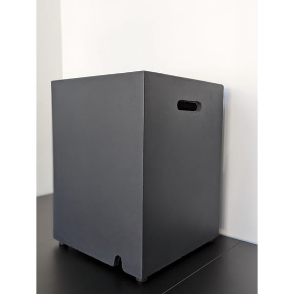 AMS Fireplace Concrete Propane Tank Cover - Dark Gray