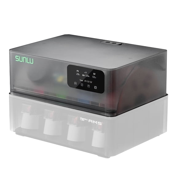 SUNLU AMS Heater Upgrade for Bambu Lab AMS Gen 1, Simultaneous Filament Drying & Printing, Fast 70C Heating, Smart Humidity Control, 4-Roll Capacity, Easy 2-Min Install (AMS Not Included)