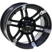 AMS Rolln 104 Cast Aluminum Wheel Machined Black 14x7 4/137 5+2 4733-031AB