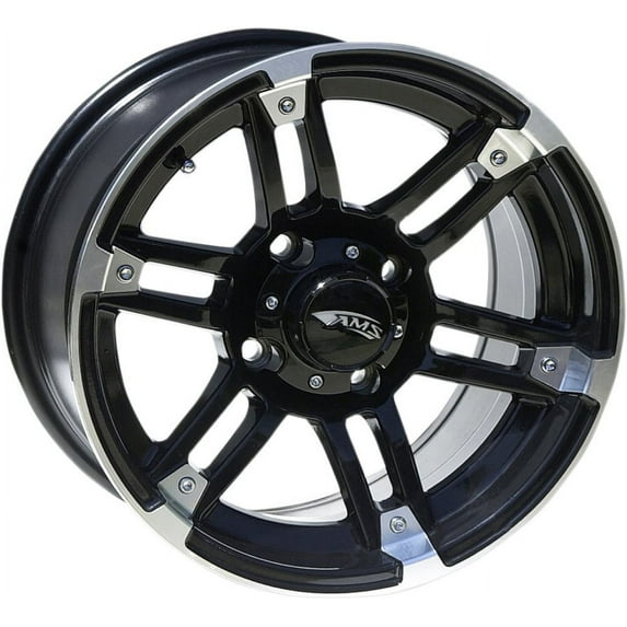 AMS Roll'n 104 Cast Aluminum Wheel Machined Black 14x7 4/137 5+2 (4733-031AB)
