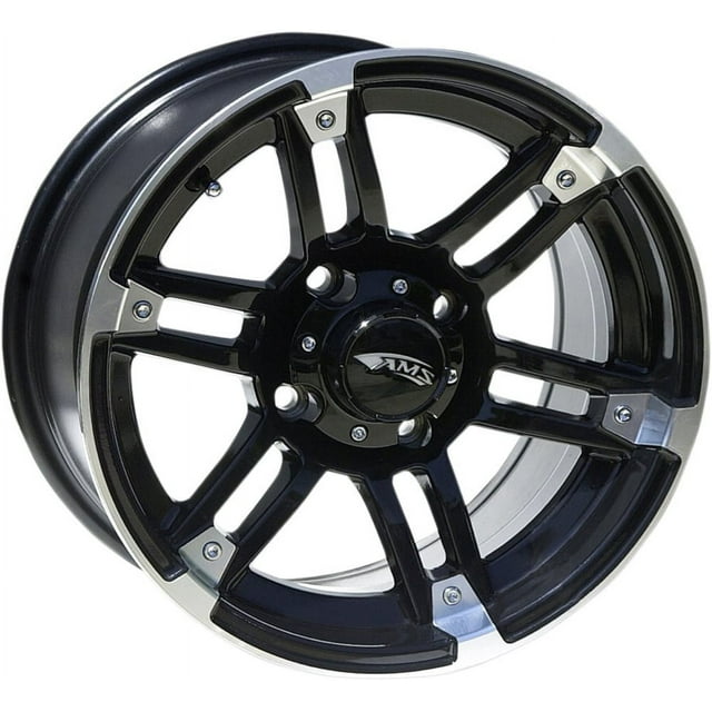 AMS Roll'n 104 Cast Aluminum Wheel Machined Black R104 15x7 4/110 (5702-031AB)