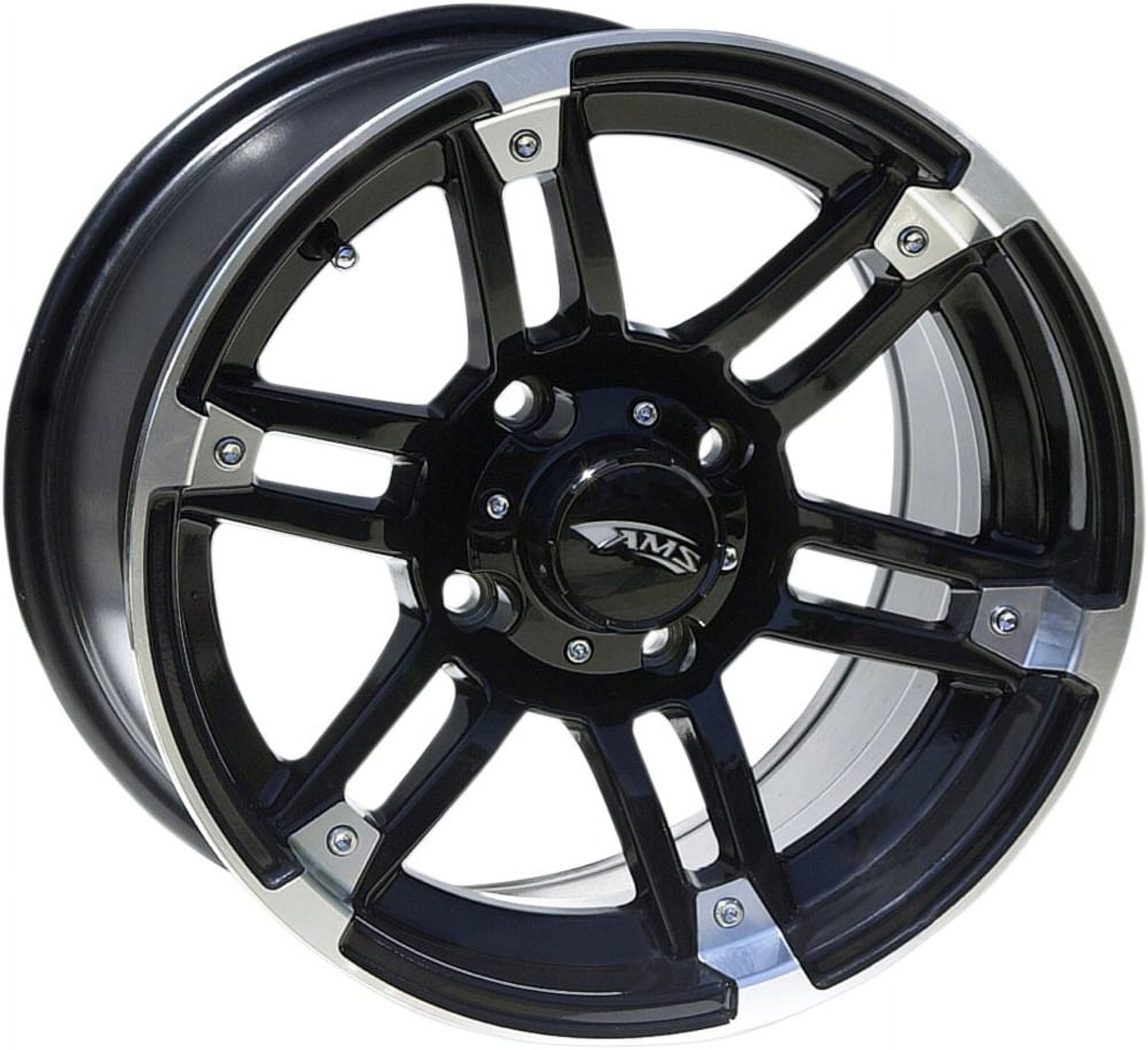 AMS Roll'n 104 Cast Aluminum Wheel Machined Black R104 15x7 4/156 (5700 ...