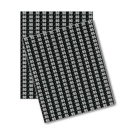 AMS price labels sheet 90-95 cents