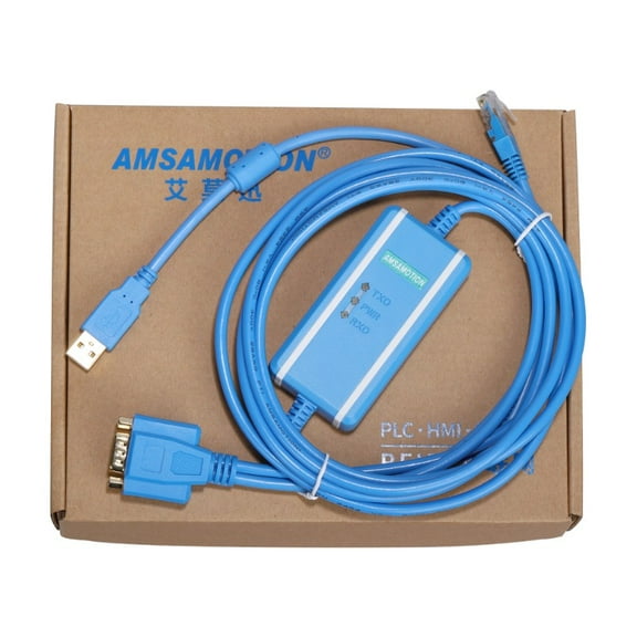 AMSAMOTION Isolated1747-UIC Programming Cable for SLC Series PLC Download Cable 1747-PIC USB to RS232/DH-485 Interface Converter USB-1747-PIC