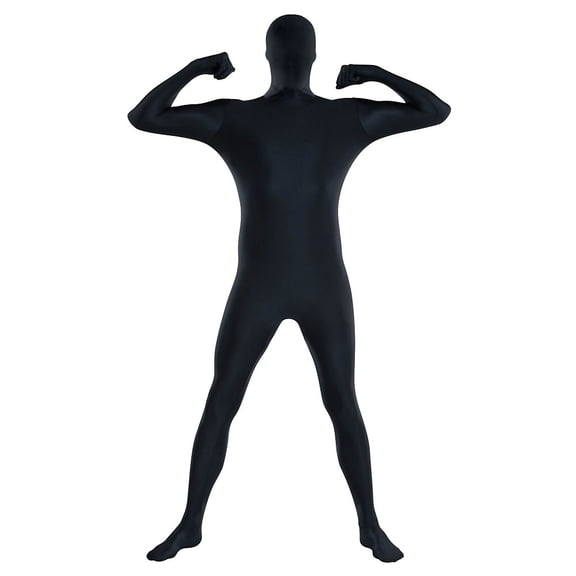 AMSCAN Black Partysuit Halloween Costume for Teens, Medium, with Double Zipper