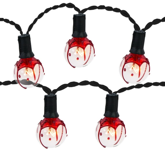 AMSCAN Bloody Globe String Lights, Halloween Props and Decorations, 11'