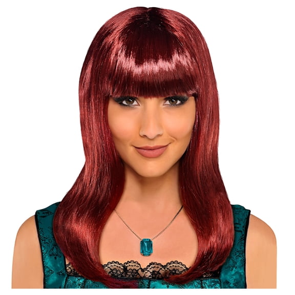 AMSCAN Classic Beauty Long Wig Halloween Costume Accessories, Auburn, One Size