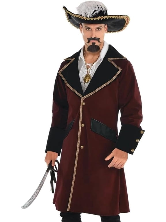 Jacket Pirate Costume Captain Men's (L/XL)