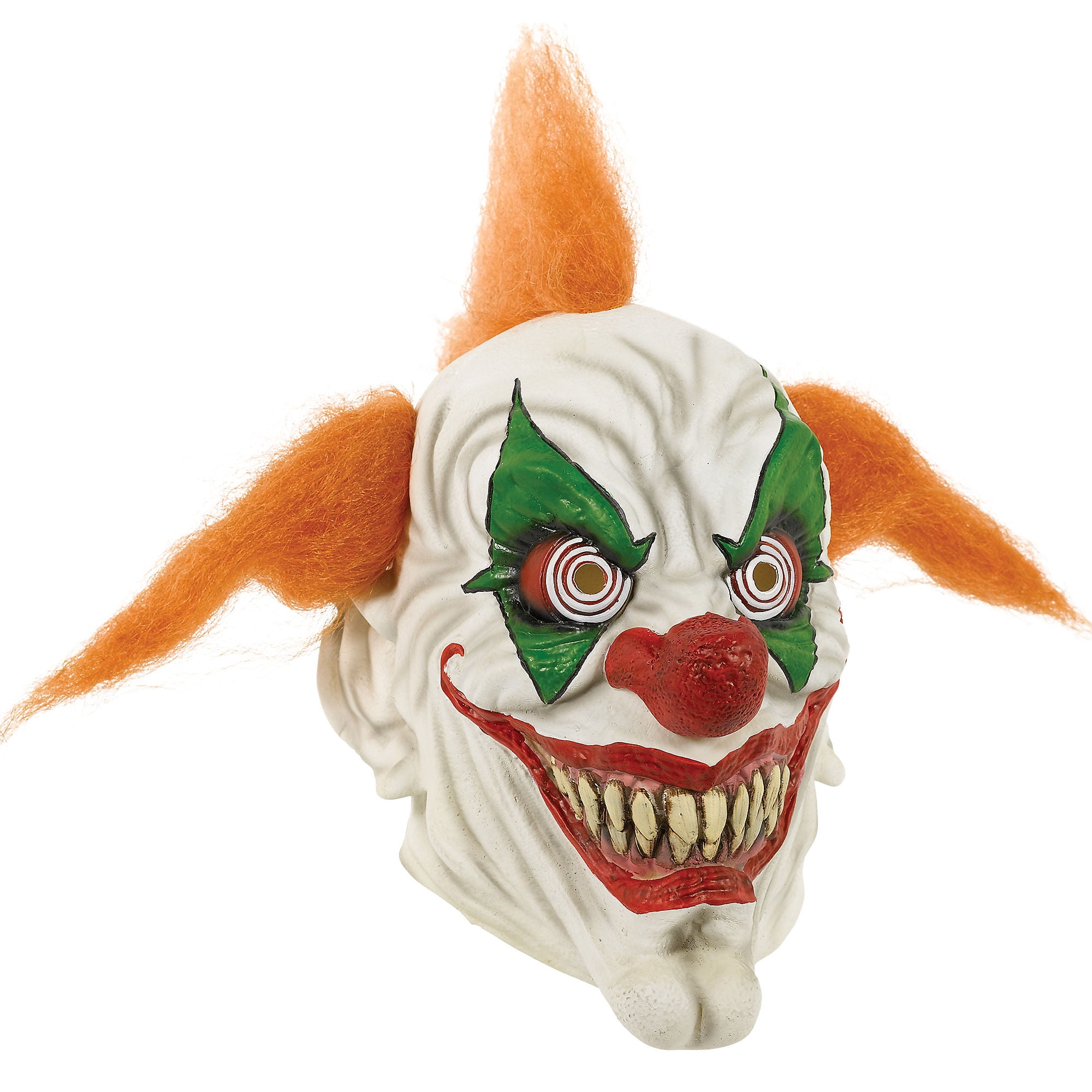 Masque De Clown D'horreur Halloween - Avec Perruque Rouge - Latex - 30x37 Cm - Pour Déguisement, Fêtes, Cosplay Effrayant