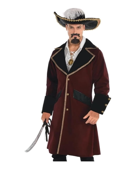 Pirate Captain Jacket Costume Men's (Plus)