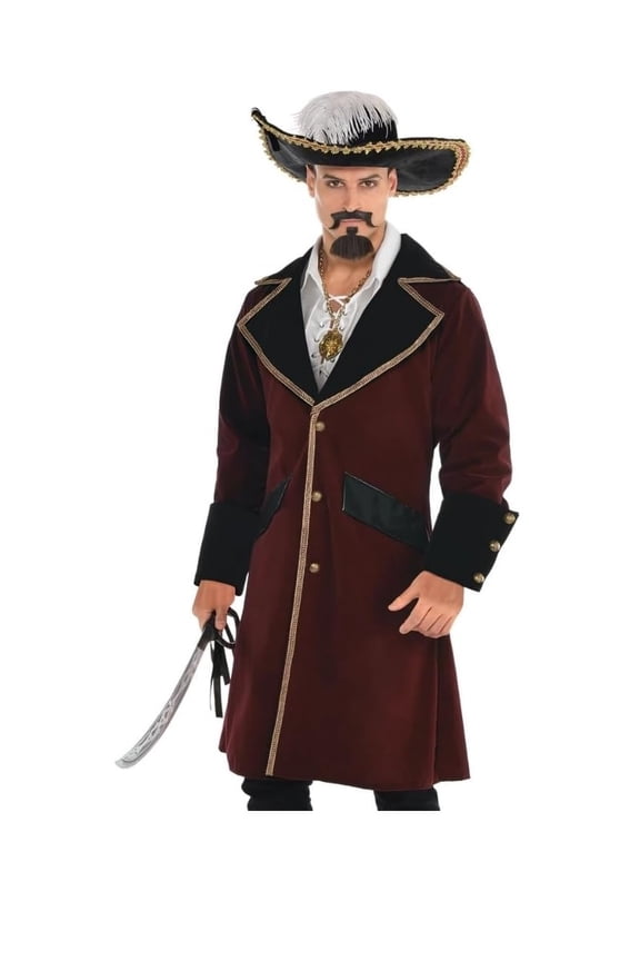 Pirate Captain Jacket Costume Men's (Plus)
