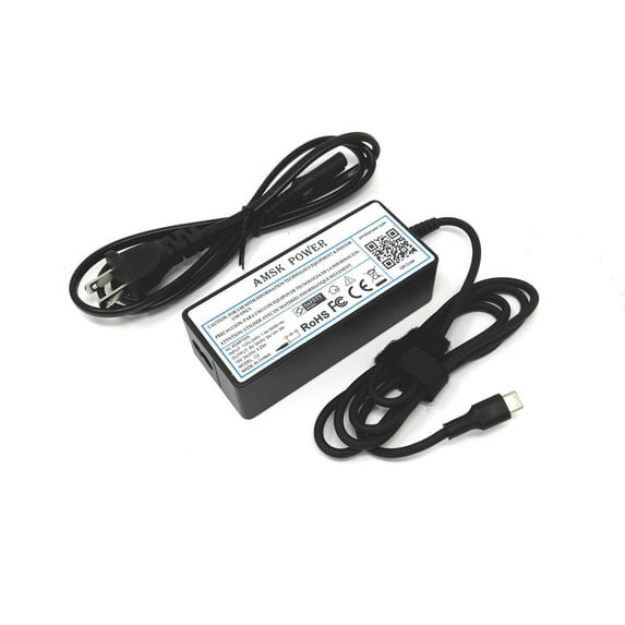 AMSK POWER AC Adapter for Dell Latitude 12 Rugged 7230 Extreme Laptop Charger 65W Type-C